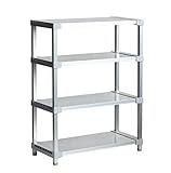 選べる幅サイズ31段階！軽量アルミ製 収納ラック4段 棚板奥行36cm 高さ110cm 幅バリエーション 30～180cm (40cm)