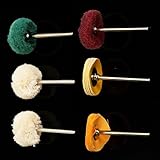 6ピース/セットmayitr研磨ホイール研磨パッドブラシセットでステンレス鋼ハンドル20pcレザーポリッシャツール用ロータリードリルビット