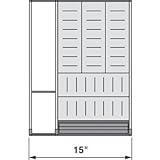 ブルムBzhi.533Ki4A 15で。ウッド引き出し用オルガライン - ステンレススチール