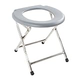 GRJH® ココデー椅子、折りたたみ可能な厚い鋼管ステンレススチールバスルーム老人トイレチェア 防水,環境の快適さ