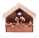 クリスマスのおよそ 7.5 cm の鉱石山のクリスマス図木図のミニチュアクリスマスの市場のバラックの生命ケーキの高さ