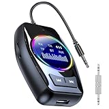 STDRIVO Bluetooth 5.4 トランスミッター & レシーバー 一台四役 ブルートゥース レシーバー ブルートゥース トランスミッター 3.5mm Aux Bluetooth アダプタ オーディオレシーバー 車 (受信機 + 送信機) ハンズフリー通話 車載スピーカー/テレビ/ヘッドセット/スピーカー/PC/デスクトップ/TV/ホームステレオなど適用 TFカード再生