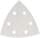 Bosch SDTW242 Detail Triangle, Hook & Loop Sanding Sheet, White, 240 Grit, 25 Pack by BOSCH