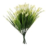 B Baosity 4本　人工カラユリ　フラワー　ブーケ　ウェディング　ホーム　生き生き　花　装飾　全6色　　 - 白