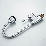 SODIAL 新しい亜鉛合金360度回転可能なホットコールドミキサータップキッチン洗面用水道栓シングルハンドル