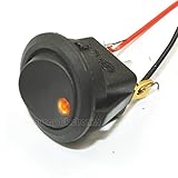 10ピース/ロット12ボルト黄色ledドットライト車ボートラウンドロッカーのon/off spstスイッチ