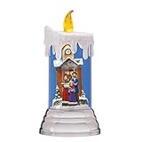Lighted雪だるまCandle Globe、Flameless LED 982049-9IHG-SNM