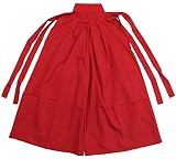 マジックナイト カラー袴 ひも付き ポリエステル65% コットン36% コスチューム 赤 男女共用 160cm-180cm