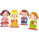 Janod Dolls Chunky Wooden Funny Magnets おもちゃ [並行輸入品]