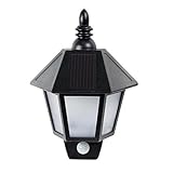 レトロ 3LED ガーデンライト ソーラーライト パスライト ウォールライト 5V 1.06W IP64防水仕樣 人感センサー 光センサー感知 多機能 夜間照明 自動点灯消灯 高輝度 省エネ 屋外 ド
