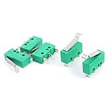 リミットスイッチ，SODIAL(R)5 AC　125V　5A部品CNCミルグリーンのヒンジレバーマイクロKW4-3Z-3スイッチ