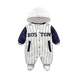 綿衣 スポーツ風 綿入れロンパース カバーオール 防寒 新生児 幼児コットンコートホワイト0-3ヶ月