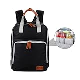 Pawaca マザーズバッグ ママバッグ 多機能旅行用バッグ　大容量　複数のポッケト　分類保管　防水 リュック　ハンドバッグ 　ベビーボルト保温　ブラック