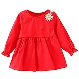 Cutelove　ドレス　プリンセスドレス　ロングスリーブ　長袖　コットン　綿　女の子　ベビー　ガールズ　赤ちゃん　幼児　春　秋　可愛い　素敵　花　カジュアル　普段着　韓国　チュチュベビー