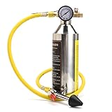 ILS - 1000 mL A/C Flush Gun Canister Clean Tool Kit Hose For R134a R12 R22 R410a R404a