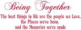 オメガBeing Together The Best Things In Life Are。。。ビニールデカール壁ステッカー引用 28" Wide MISC114LGBP