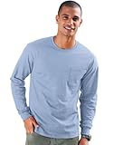 Hanesメンズタグなし長袖Tee with Pocket US サイズ: XL カラー: ブルー