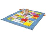 Taf Toys I Love Big Mat Activity Play Mat with Baby Safe Mirror, Plastc Rings, Teether and Crinkling