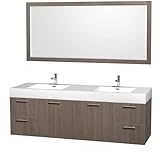 Wyndhamコレクションwcr410060esardb Amare 60-in。ダブル浴室洗面化粧台セット – エスプレッソ 72 Inch ブラウン WCR410072GOAR 1