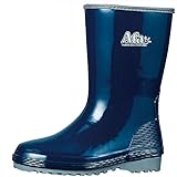 ミツウマ エーファ № 17 ＭＵＳ 婦人長靴 鉄ピン スパイク底 冬底仕様 防寒長靴 (24.5, ネービー 紺)