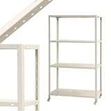 スマートラック NSTRK-567 幅90×奥行45×高さ154.5cm 4段 ホワイト 80㎏/全