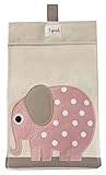 3 Sprouts Diaper Stacker, Elephant/Pink