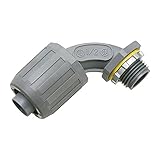 Arlington NMLT905-10 90-Degree SNAP2IT Connector for Liquid-Tight Conduit, Push-On Installation, 1/2