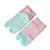 (靴下屋)kutsushitaya キッズ いろいろ柄タビソックス13〜15cm ドット　　ピンク＋ミズイロ