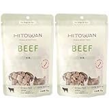 ヒトワン (HITOWAN) フリーズドライ ビーフ (牛肉) おやつ - 赤身100% - 無添加 犬 猫 2袋セット - ニュージーランド産 シニア 小型犬 パピー 中型犬 ドッグフード キャットフード