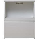 アビライト 大川家具(日本製) 幅75 大型引出付 レンジ台 ホワイト ic0031