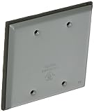 Hubbell-Bell BC200S Weatherproof Metallic Device Cover, Blank, Two Gang, Gray [並行輸入品]
