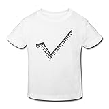 星 ２～６歳子供 男女兼用 半袖 ティー Tシャツ 符号 数学 勉強 知識 White 5-6 Toddler