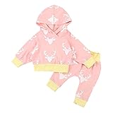 (プタス)Putars ベビー服 子供服 上下セット パーカー 長袖 男の子 女の子 鹿柄 可愛い 春 秋 クリスマス スポーツ 運動会 旅行 記念日 プレゼント 3-24ヶ月