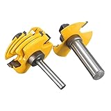 Dovewill 高品質　2本入り　スロットカッター　ルータービットセット　1/2インチ　1/4インチシャンク　木工用