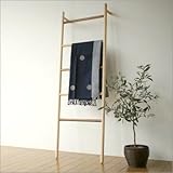 タオル掛け シンプル おしゃれ ナチュラルウッドのラダーハンガー [map7263]