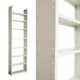 突っ張り棚 CBV-8 幅70×奥行20×高さ160～270cm 8段 ホワイト 10㎏/段