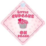 Little Cupcake On Board Car Sign New Baby / Child Gift / Present / Baby Shower Surprise by mybabyonb