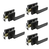 Probrico SquareドアレバードアロックハンドルHandleset Locksetドアknobssecurity KeyedエントリキーレスプライバシーPassage dummmy ;ブラッ