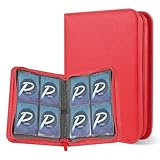 PAKESI スターカードカードファイル4ポケット 160枚収納 カードシート 他のカードを集める スターカード コレクションファイル（レッド）