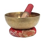 DharmaObjects Hand Hammered Zen 5 Inches Singing Bowl / Mallet / Cushion Set [並行輸入品]
