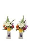 仏花 仏花1個(器付)光触媒 フェイクグリーン 御祝 内装 インテリア