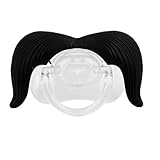 【ノーブランド品】赤ちゃん用　おしゃぶり　ニップル　口ひげ付　（カウボーイ型）