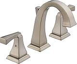 Delta 3551LF-SS Dryden Two Handle Widespread Lavatory Faucet, Stainless [並行輸入品]