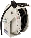 KH Industries RTB Series ReelTuff Power Cord Reel 12/3 SJOW Black Cable 20 Amp 25' Length White Powd