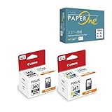 【純正品 2個セット】 キヤノン インクカートリッジ BC-360（ブラック）+BC-361（3色カラー） 2個+ Paper One 高白色A4コピー用紙500枚セット 対応機種：PIXUS TS5330