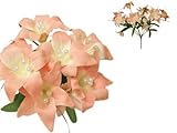 tableclothsfactory 70 Tiger Lily人工ウェディング花デコレーション卸売 – ピーチ