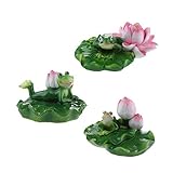 F Fityle 3個　生き生き　野外彫像　浮遊カエル　シミュレーション　妖精　庭　芝生　ガーデン　飾り　　樹脂　