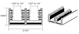 CRLリジッドPolished Double Marineチャネル15 / 16 " Wide – 96 in long