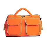7AM Enfant Voyage Diaper Bag, Neon Orange/Beige, Small by 7AM Enfant