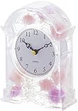 ロイヤルアーデン 置き時計 スウィート ローズ アクリル 水中花 5×11×15cm